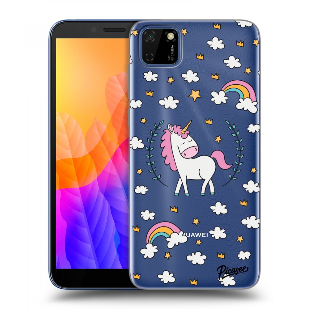Picasee silikónový prehľadný obal pre Huawei Y5P - Unicorn star heaven