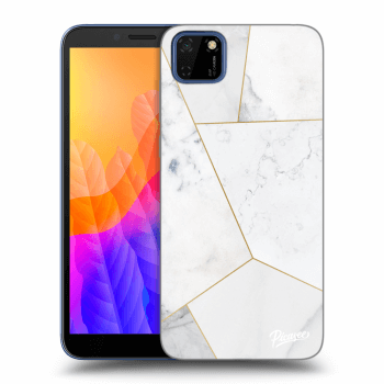 Picasee silikónový čierny obal pre Huawei Y5P - White tile