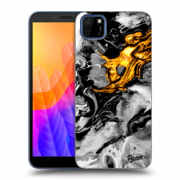 Obal pre Huawei Y5P - Black Gold 2