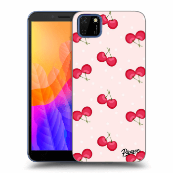 Picasee silikónový čierny obal pre Huawei Y5P - Cherries