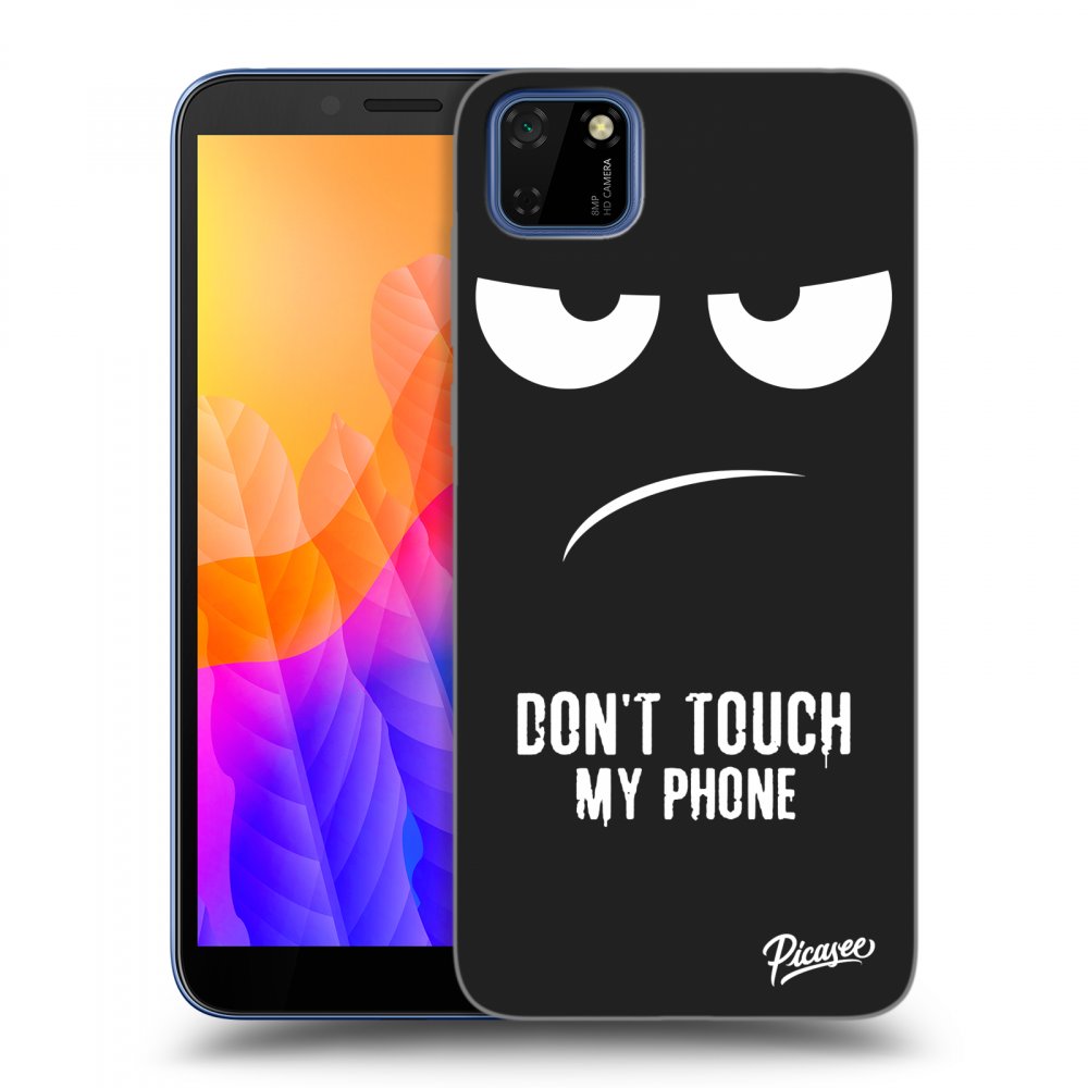 Picasee silikónový čierny obal pre Huawei Y5P - Nesiahajte mi na telefón