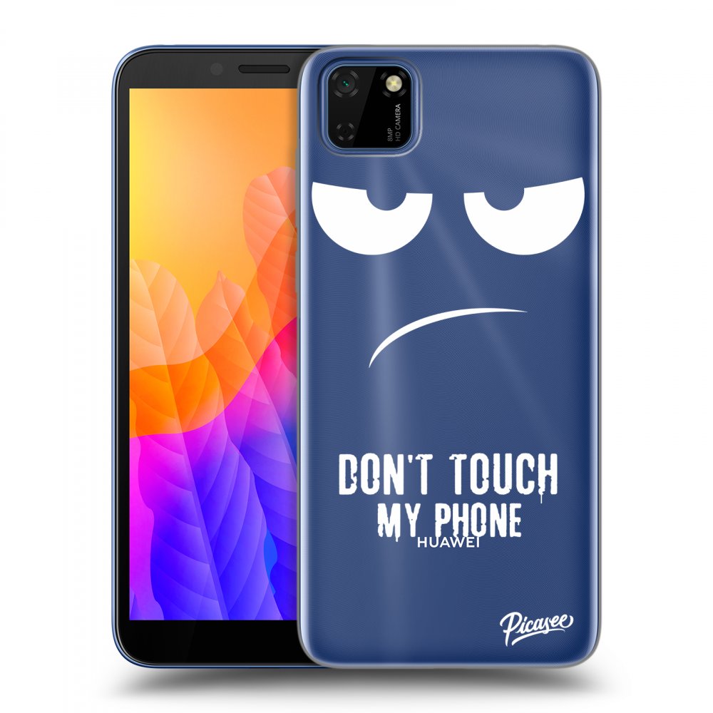 Picasee silikónový prehľadný obal pre Huawei Y5P - Nesiahajte mi na telefón