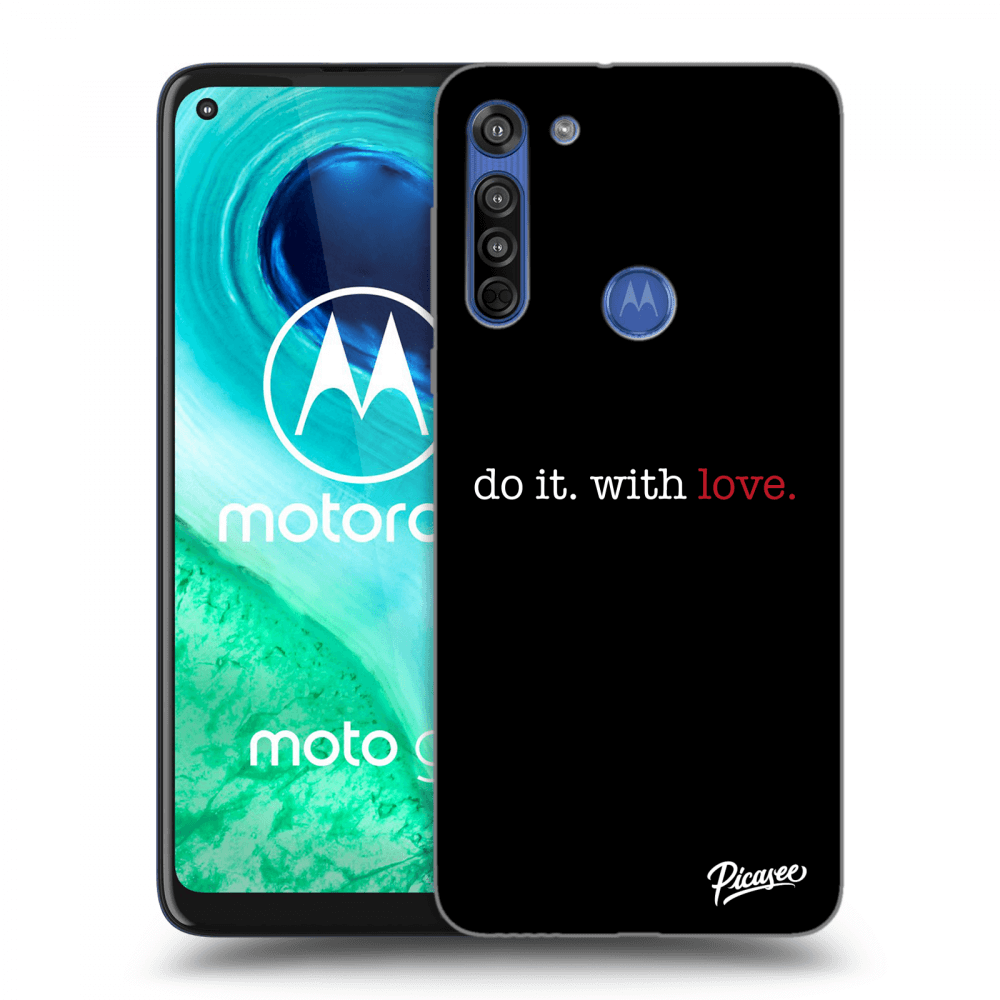 Picasee silikónový čierny obal pre Motorola Moto G8 - Do it. With love.