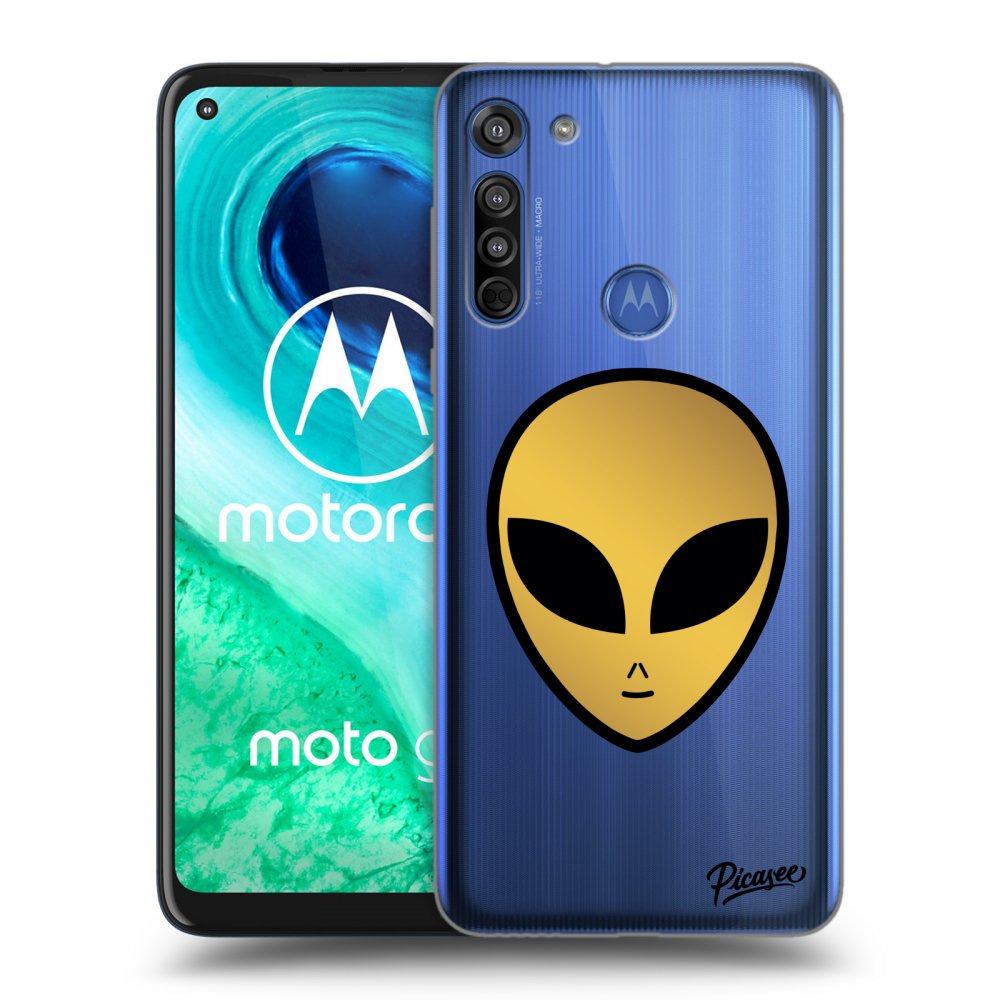 Picasee silikónový prehľadný obal pre Motorola Moto G8 - Earth - Alien