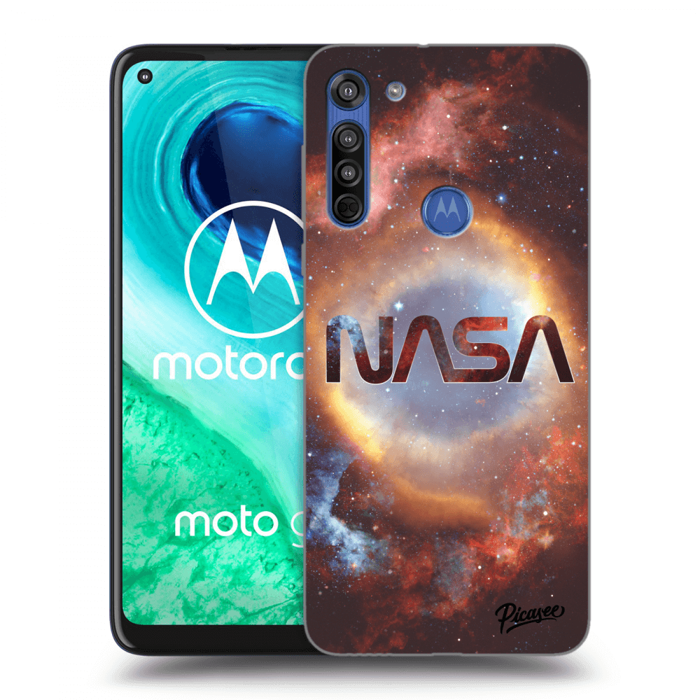 Picasee silikónový čierny obal pre Motorola Moto G8 - Nebula
