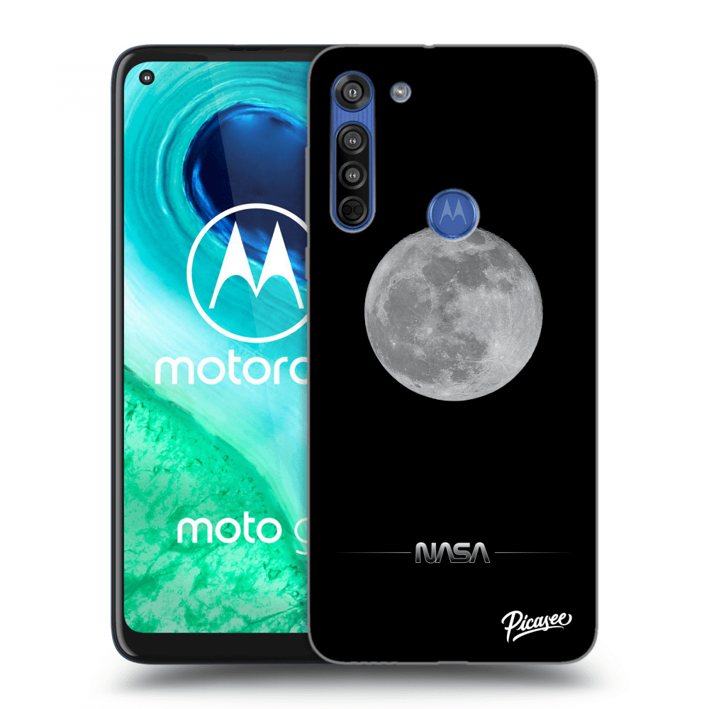 Picasee silikónový čierny obal pre Motorola Moto G8 - Moon Minimal