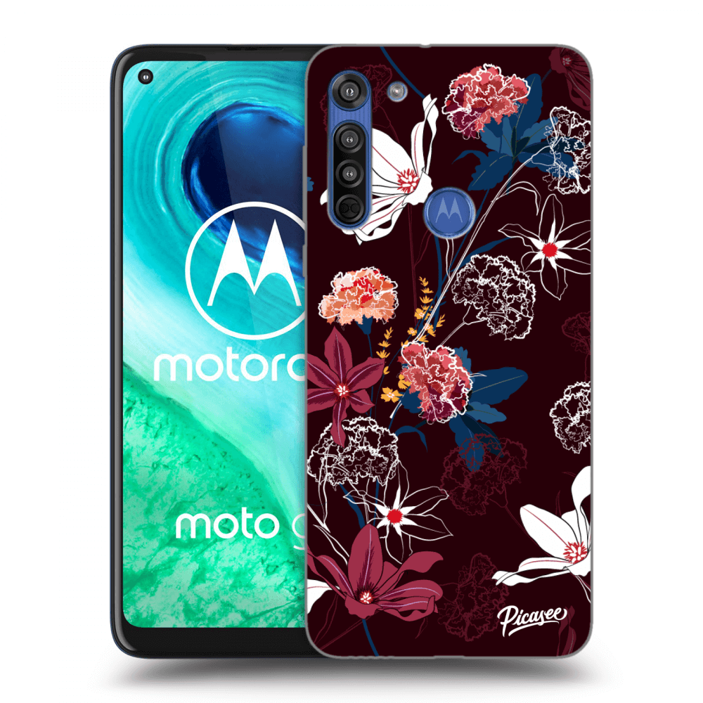 Picasee silikónový prehľadný obal pre Motorola Moto G8 - Dark Meadow