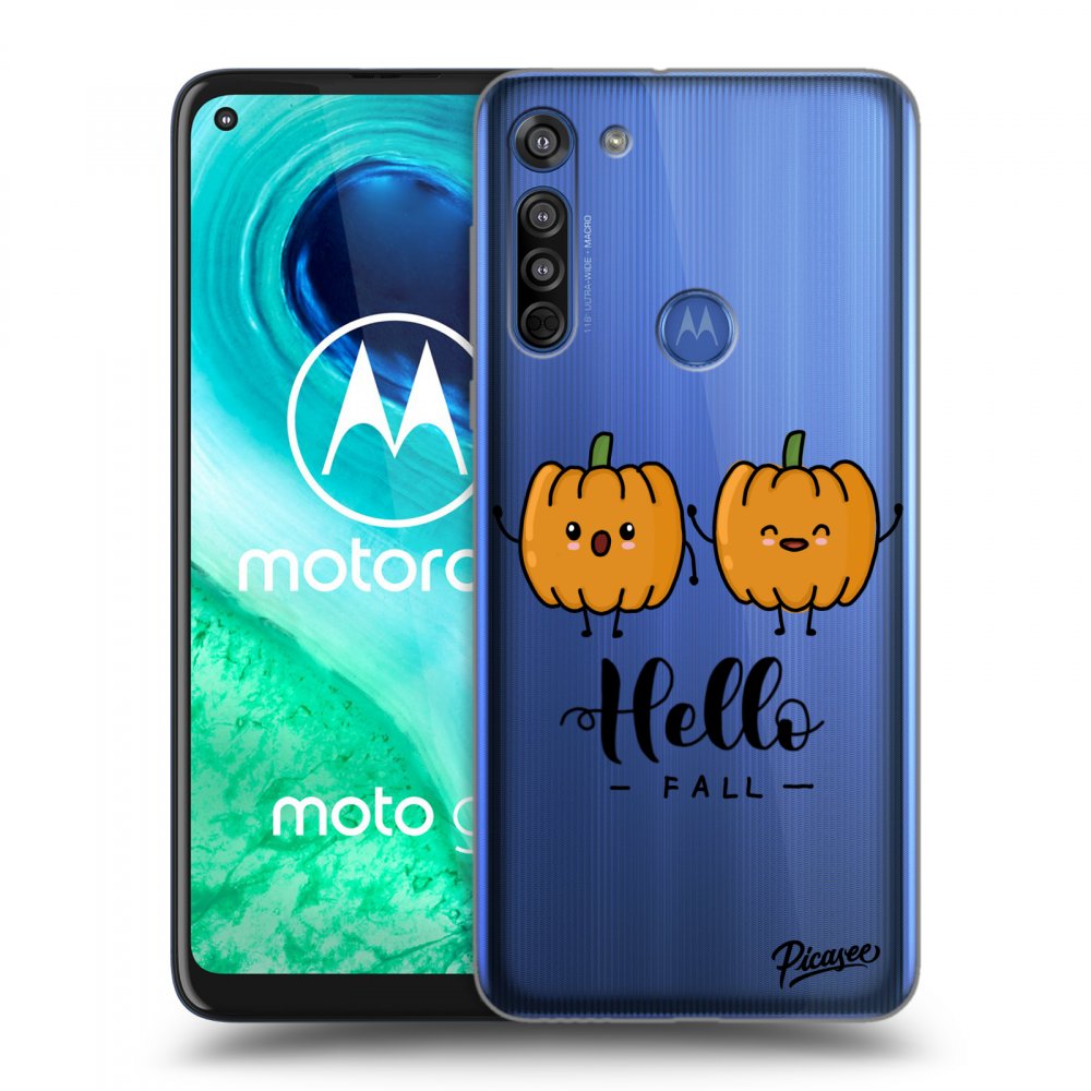 Picasee silikónový prehľadný obal pre Motorola Moto G8 - Hallo Fall