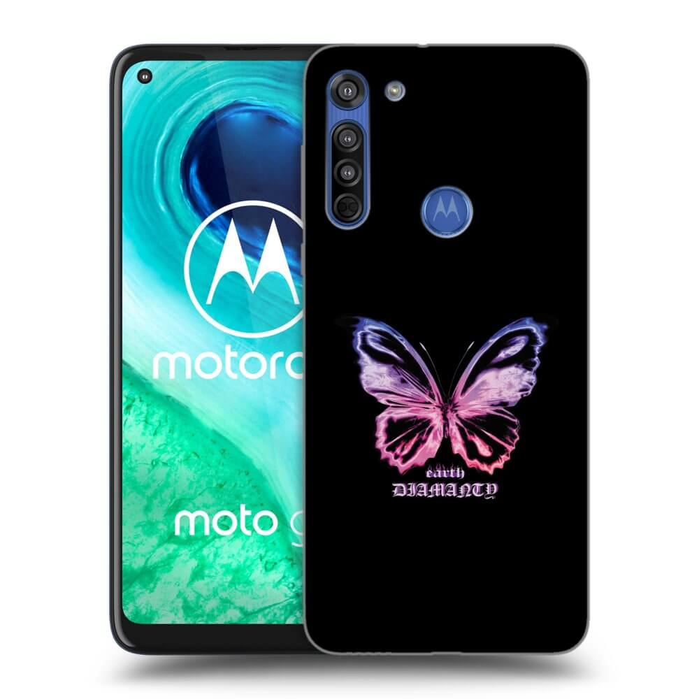 Picasee silikónový prehľadný obal pre Motorola Moto G8 - Diamanty Purple