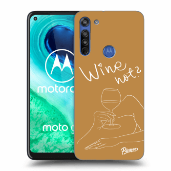 Picasee silikónový prehľadný obal pre Motorola Moto G8 - Wine not