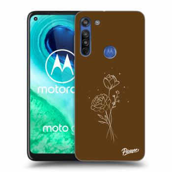 Obal pre Motorola Moto G8 - Brown flowers