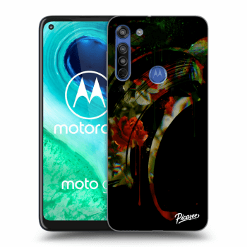 Picasee silikónový čierny obal pre Motorola Moto G8 - Roses black