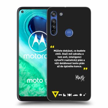 Picasee silikónový čierny obal pre Motorola Moto G8 - Kazma - MŮŽETE DOKÁZAT, CO BUDETE CHTÍT