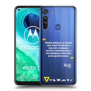 Picasee silikónový prehľadný obal pre Motorola Moto G8 - Kazma - MŮŽETE DOKÁZAT, CO BUDETE CHTÍT