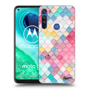 Picasee silikónový prehľadný obal pre Motorola Moto G8 - Colorful roof