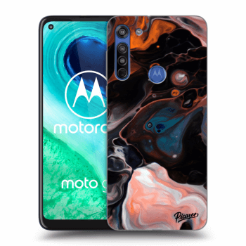 Picasee silikónový prehľadný obal pre Motorola Moto G8 - Cream