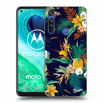 Picasee silikónový prehľadný obal pre Motorola Moto G8 - Pineapple Color