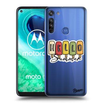 Picasee silikónový prehľadný obal pre Motorola Moto G8 - Ice Cream