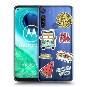 Picasee silikónový prehľadný obal pre Motorola Moto G8 - Summer