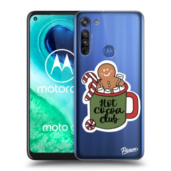 Picasee silikónový prehľadný obal pre Motorola Moto G8 - Hot Cocoa Club