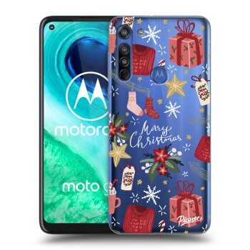 Picasee silikónový prehľadný obal pre Motorola Moto G8 - Christmas