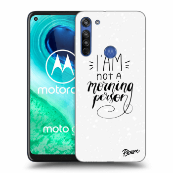 Picasee silikónový prehľadný obal pre Motorola Moto G8 - I am not a morning person