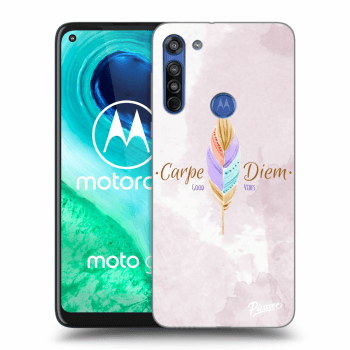 Picasee silikónový prehľadný obal pre Motorola Moto G8 - Carpe Diem