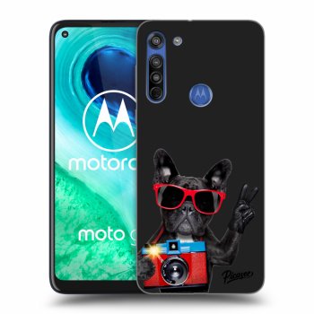Picasee silikónový čierny obal pre Motorola Moto G8 - French Bulldog