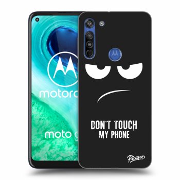 Picasee silikónový čierny obal pre Motorola Moto G8 - Don't Touch My Phone