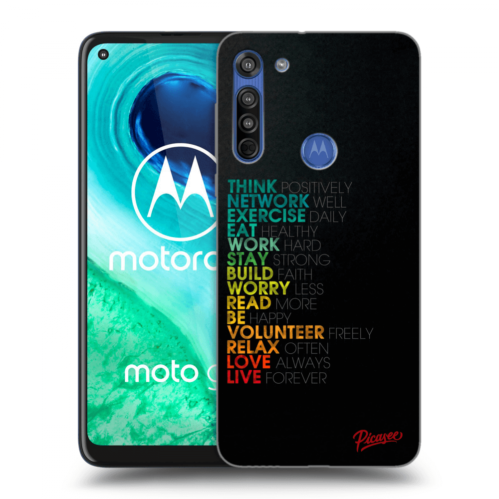 Picasee silikónový čierny obal pre Motorola Moto G8 - Motto life