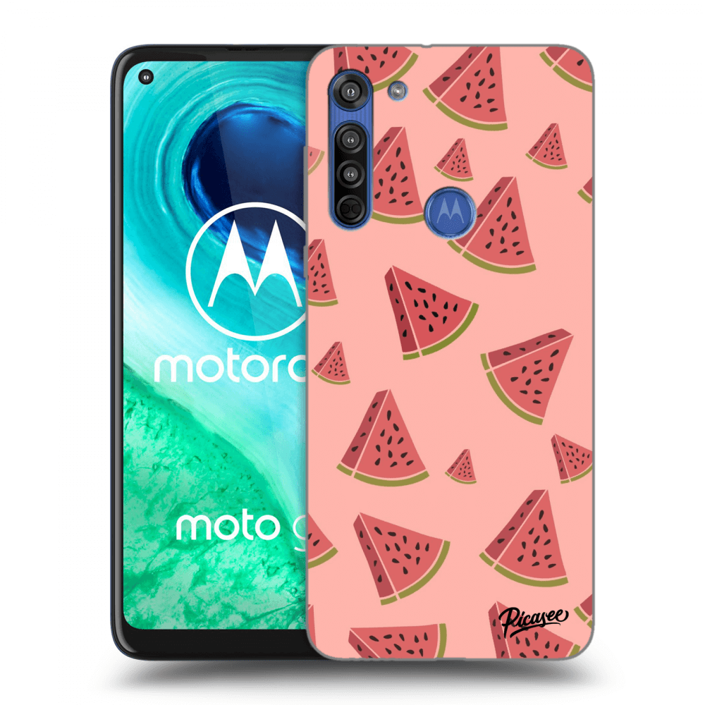 Picasee silikónový prehľadný obal pre Motorola Moto G8 - Watermelon