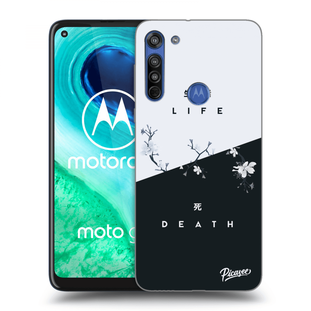 Picasee silikónový čierny obal pre Motorola Moto G8 - Life - Death