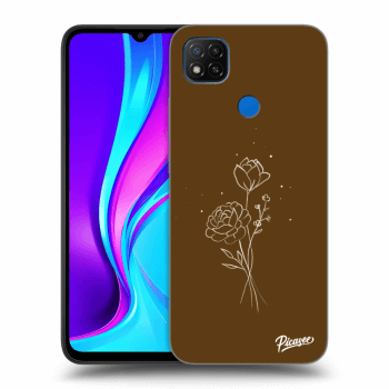 Picasee ULTIMATE CASE pro Xiaomi Redmi 9C - Brown flowers