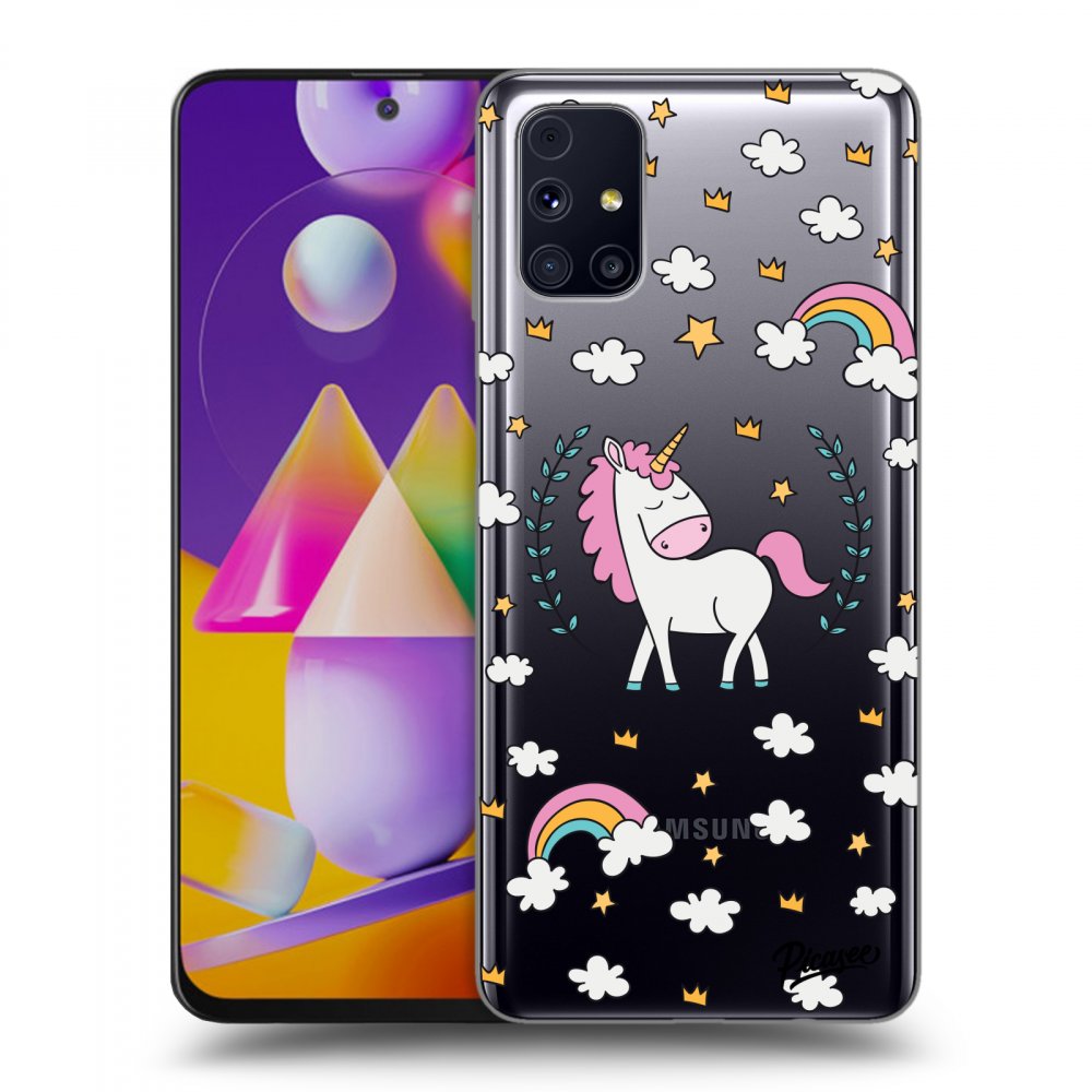 Picasee silikónový prehľadný obal pre Samsung Galaxy M31s - Unicorn star heaven