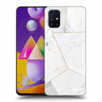 Obal pre Samsung Galaxy M31s - White tile