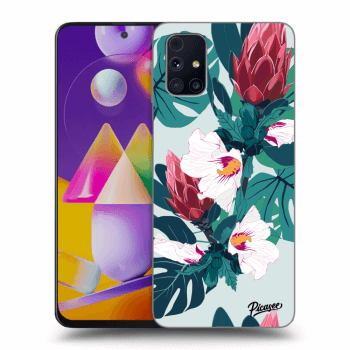 Picasee silikónový čierny obal pre Samsung Galaxy M31s - Rhododendron