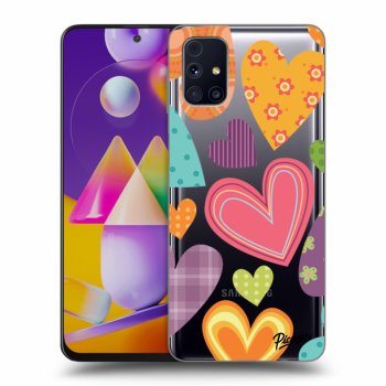 Picasee silikónový prehľadný obal pre Samsung Galaxy M31s - Colored heart