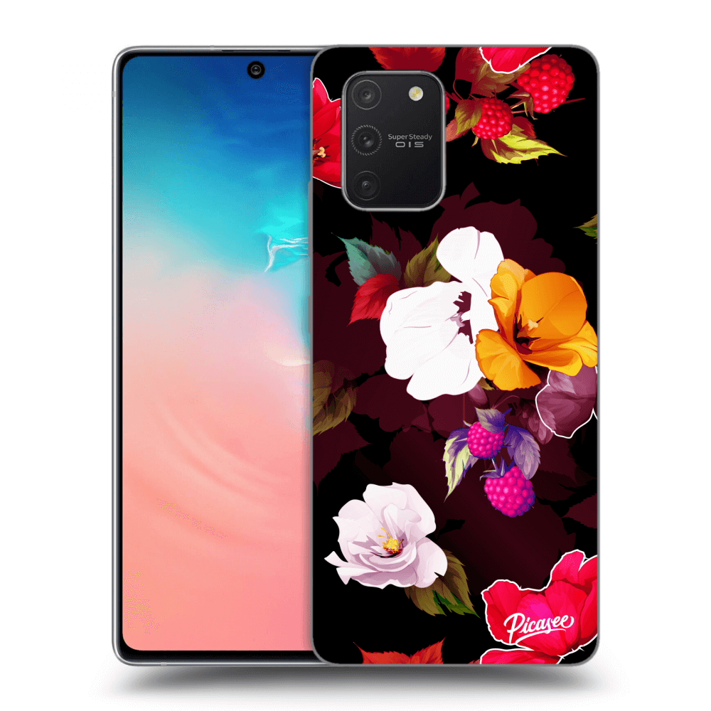 Picasee silikónový čierny obal pre Samsung Galaxy S10 Lite - Flowers and Berries