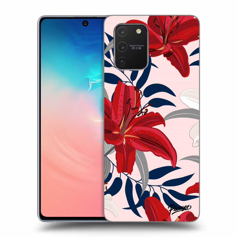 Picasee silikónový prehľadný obal pre Samsung Galaxy S10 Lite - Red Lily