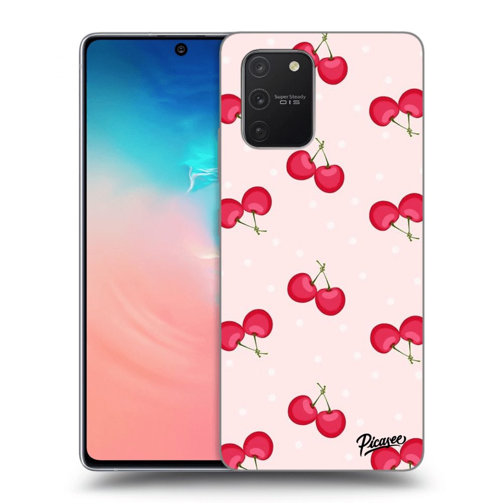 Picasee silikónový čierny obal pre Samsung Galaxy S10 Lite - Cherries