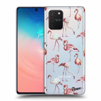 Picasee silikónový prehľadný obal pre Samsung Galaxy S10 Lite - Flamingos