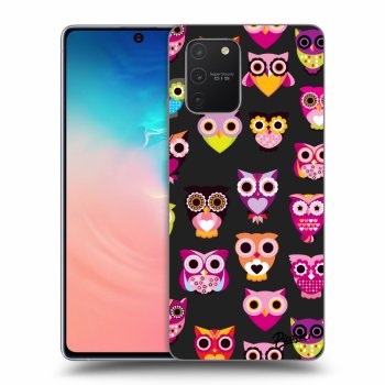 Picasee silikónový čierny obal pre Samsung Galaxy S10 Lite - Owls