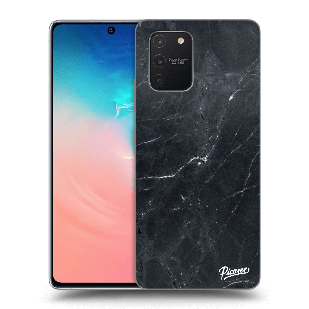 Picasee silikónový prehľadný obal pre Samsung Galaxy S10 Lite - Black marble