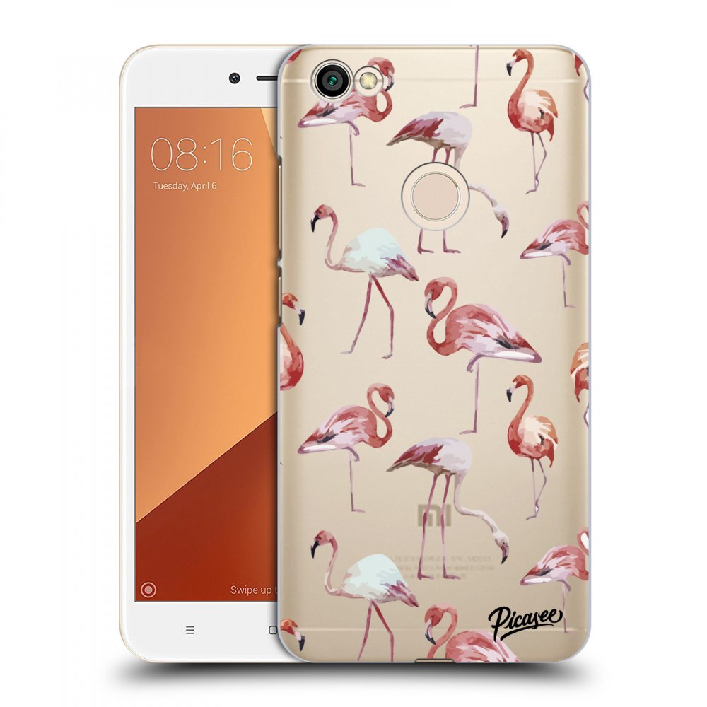 Picasee silikónový prehľadný obal pre Xiaomi Redmi Note 5A Prime - Flamingos