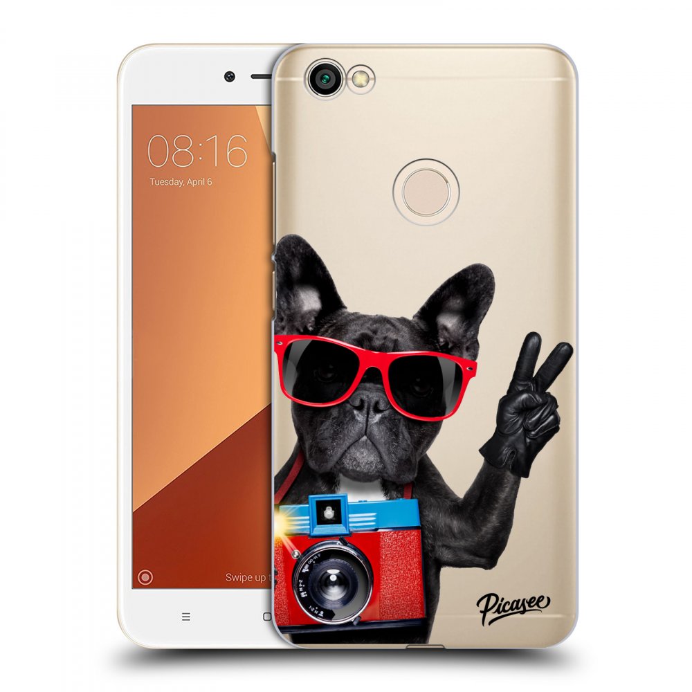 Picasee silikónový prehľadný obal pre Xiaomi Redmi Note 5A Prime - French Bulldog