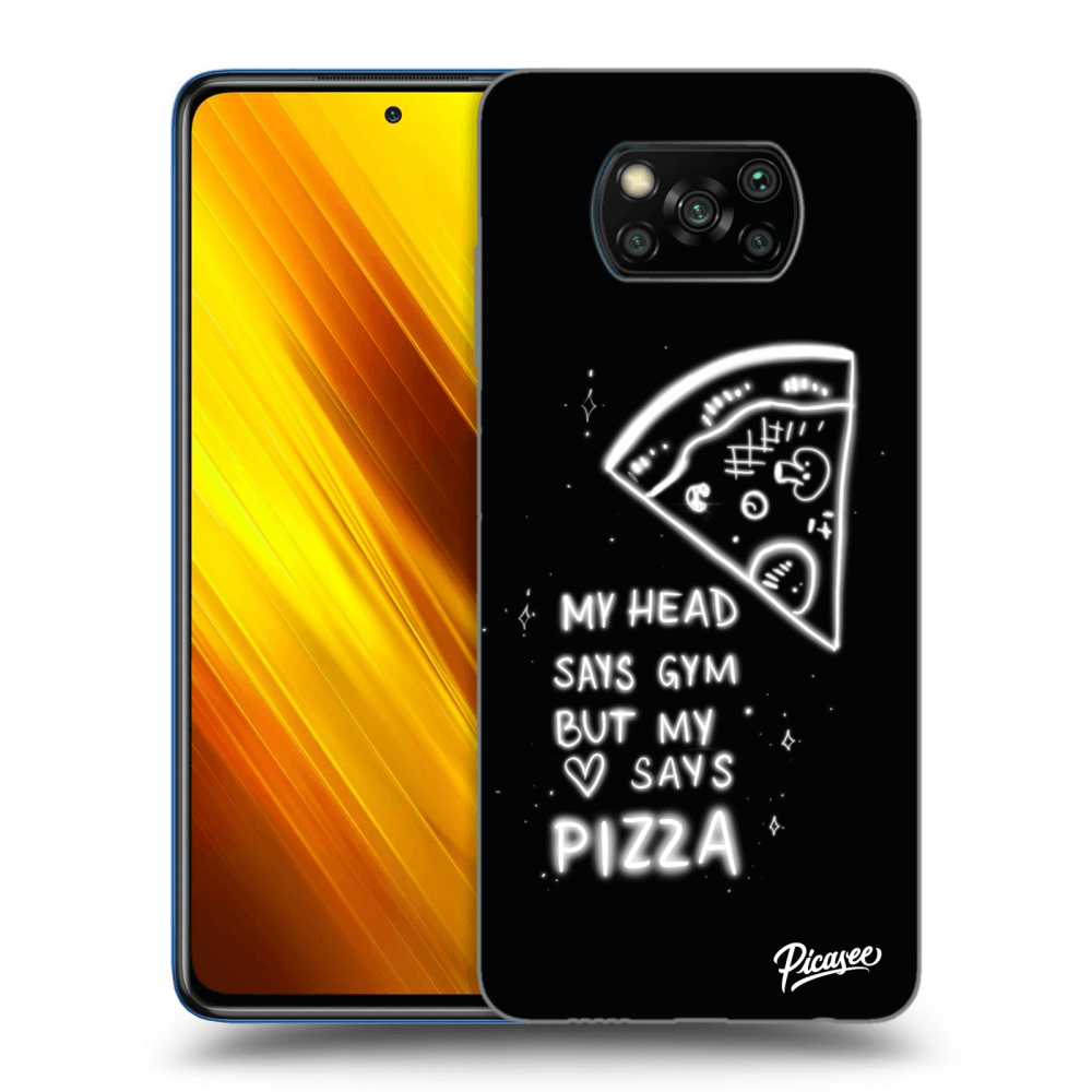 Picasee silikónový čierny obal pre Xiaomi Poco X3 - Pizza