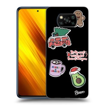 Obal pre Xiaomi Poco X3 - Christmas Stickers