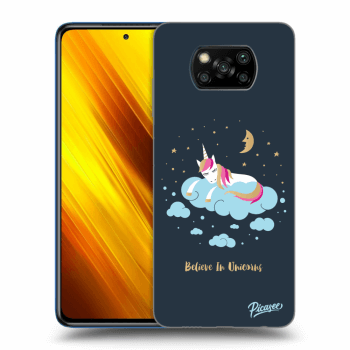 Picasee silikónový čierny obal pre Xiaomi Poco X3 - Believe In Unicorns