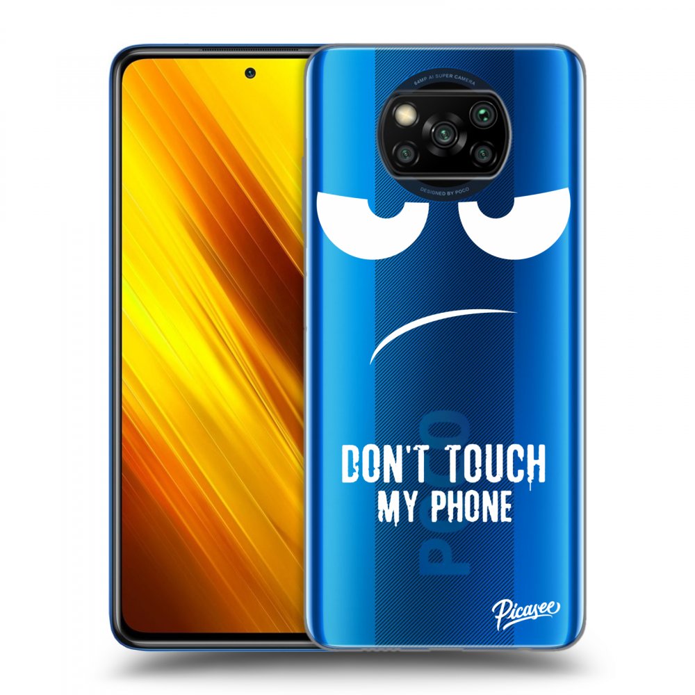 Picasee silikónový prehľadný obal pre Xiaomi Poco X3 - Don't Touch My Phone