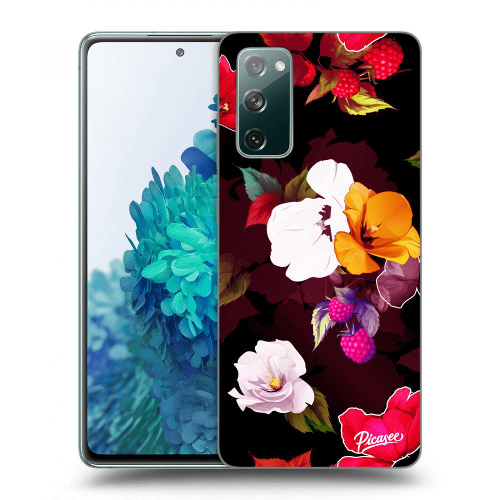 Picasee silikónový čierny obal pre Samsung Galaxy S20 FE - Flowers and Berries